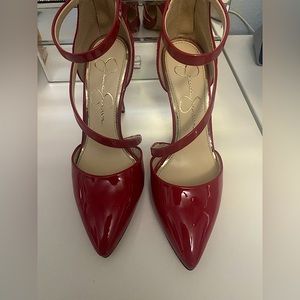 RED JESSICA SIMPSON HEELS